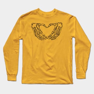 Skeleton hands, heart, hand gesture Long Sleeve T-Shirt